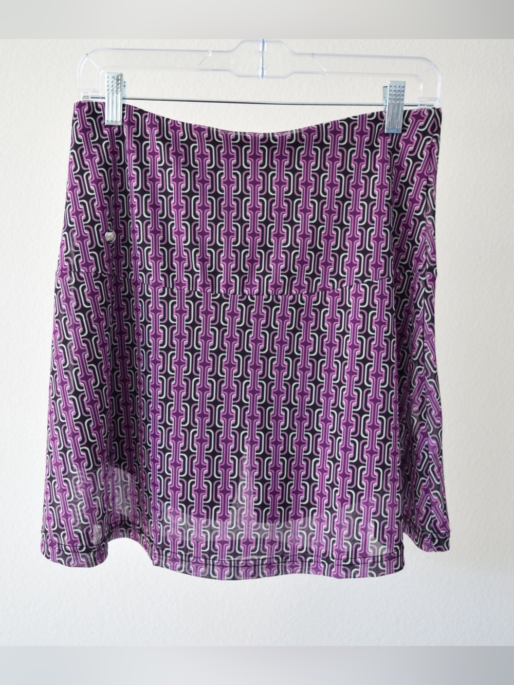 Daily Sports Small Purple Geometric A-Line Skirt Retro